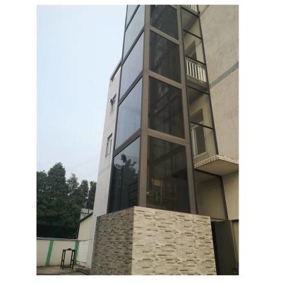 China Contemporary 0.63m/s 320KG Shaftless Cabin Home Elevator 4 People Residential Glass Elevators for sale