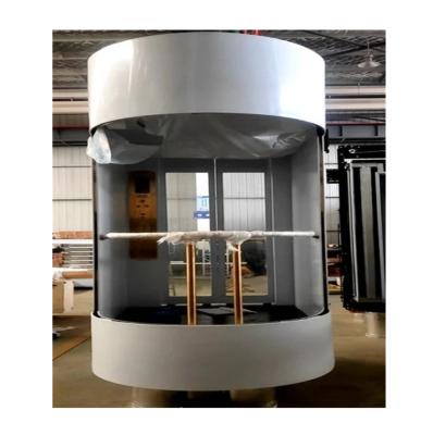 China 1350KG FUJI Contemporary Round Observation Elevator 2.5m/s Residential Glass Machine Room Less Elevator for sale