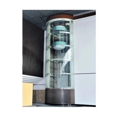 China Contemporary Hydraulic Machine Room 3.5m/s Minus 1600KG Luxurious Guided Lift Observation Lift for sale