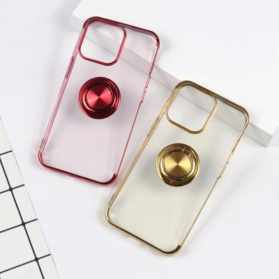 China Luxury Anti-fall ring holder electroplating cover for iphone 13 pro max silicone tpu case 13 mini 13 pro 13 for sale