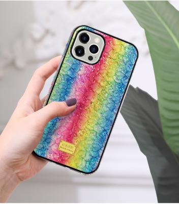 China Shockproof Rainbow Bling Back Cover For iphone 13 pro MX 13 pro 13 mini 13 phone case for sale