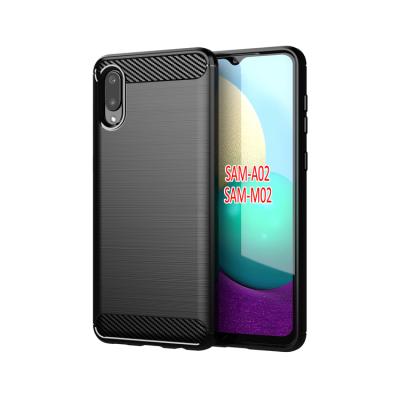 China carbon fiber brushed tpu case for Samsung Galaxy A02 back cover for Samsung Galaxy M02 for Samsung A02/M02 for sale