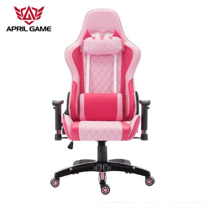 China (Size) Modern Adjustable Armrest Computer Chair Girl Pink Adjustable Gaming Chair With Headrest for sale