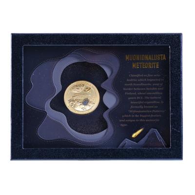 China Hard commemorative coin with natural meteorite specimen for sale