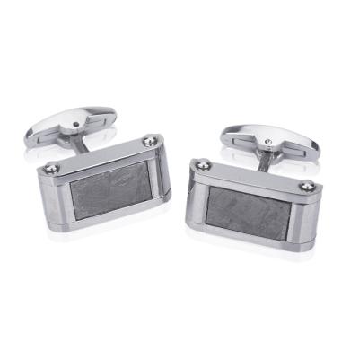 China Wholesale High Quality Hard Cuff Link Stainless Steel Gentlemen Cufflinks for sale