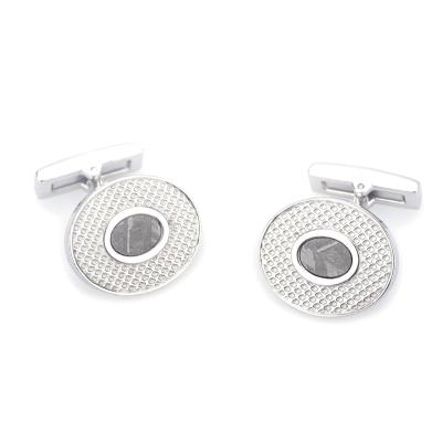 China New Hard High End Stainless Steel Meteorite Shirt Cufflinks Custom Cufflinks Buttons for sale