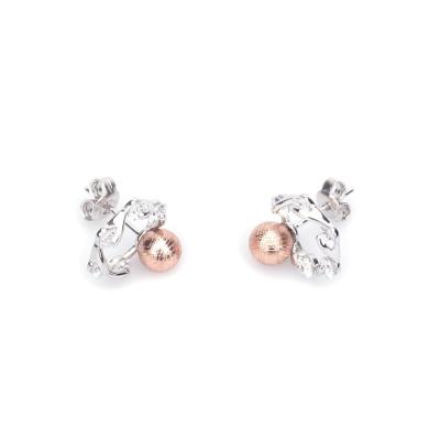 China Fashion Hard Earrings Trend 2022 Cute Flower Shape Natural Stone Meteorite Earrings for sale