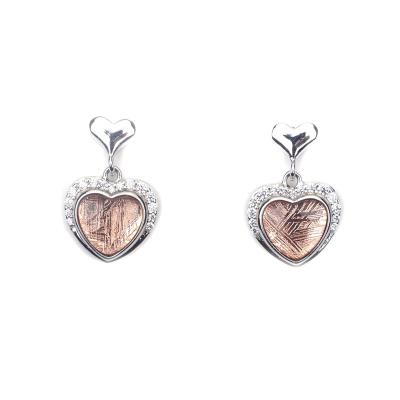 China Hard 2022 New Arrival Fashion Meteorite Earings Dangle Heart Earrings For Women for sale