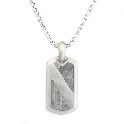 China Fashionable Stainless Steel Pendant Dogtag Meteorite Hard Pendant For Men for sale