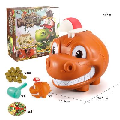 China Break The Interesting Dinosaur Dinosaur Money Pot Putting Plastic Coin Game Kids Game Toy for sale