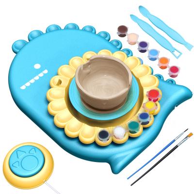 China Learning painting craft ceramic pottery machine making teaport plastic kids game machine for sale