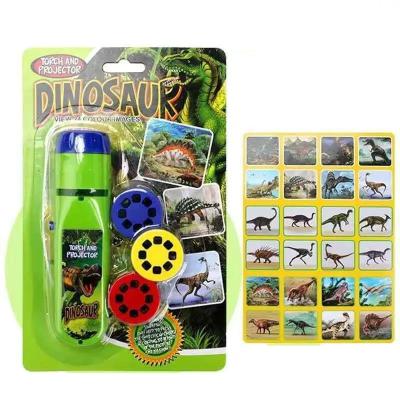 China Cheap Promotional Projector Dinosaur Flashlight 24 Maps 3 Slide Projector Toy for sale