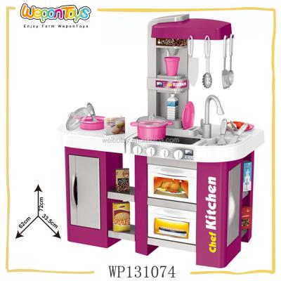 China With Sound And Light Happy Electric Kitchen Toy With Music And Light Cooking Games For Girls for sale