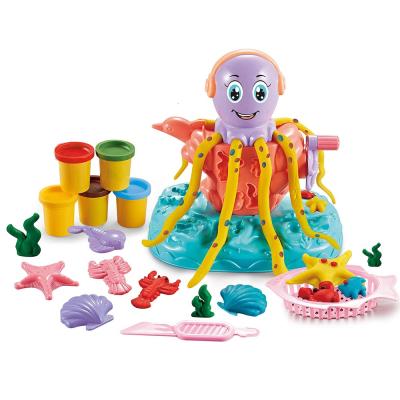 China DIY Kneading Machine Ocean World Octopus Game Safety Pretend Playdough Cutter For Kids for sale