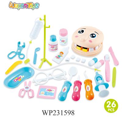 China Wholesale Preschool Plastic Doctor Kit Nurse Toy Nurse Toy 26pcs Medical Playset 26pcs Set For Kids for sale