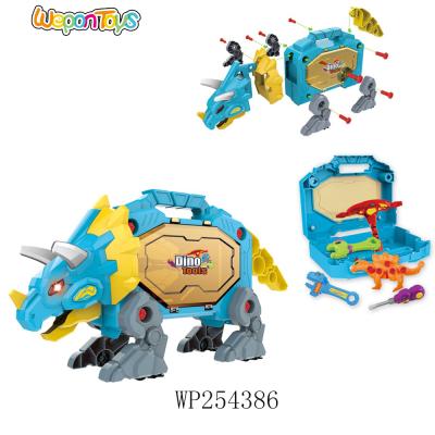 China Participated and Assembled Toy Dinosaur Electronic Toy DIY Sound and Lightweight Plastic Kids Tool Kit for sale