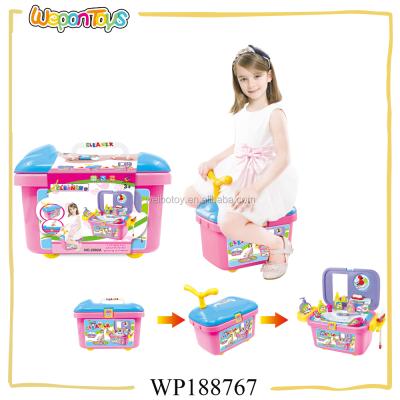 China Kids Cart Hot Selling Girls Playhouse Tool Cleaning Toy Set Plastic Kids Cleaning Set for sale