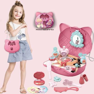 China Girls Cosmetics Toys Set 27 Pieces Girls Hair Beauty Set Toys Popular Kids Plastic Cosmetics for sale