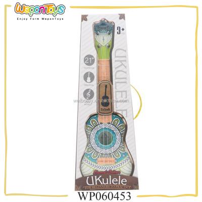 China With belt and instruction musical instrument toy electric guitar for kid cheap electric guitar with instruction for learning kids plastic guitar for sale