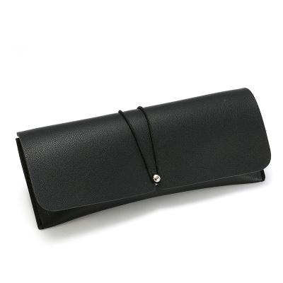 China Mocoo Fashion Hot Sale Leather Glass Storage Box With Drawstring Soft Glass Case for sale