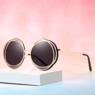 China Eyewear shopping MOCOO metal round oversized sunglasses 2020 fashion big frame eyewear personality lady fashion sunglasses for sale