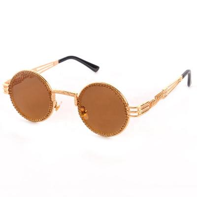 China Eyewear Trading& New retro water supply special metal around diamond sunglasses ladies luxury brand transparent lens for sale