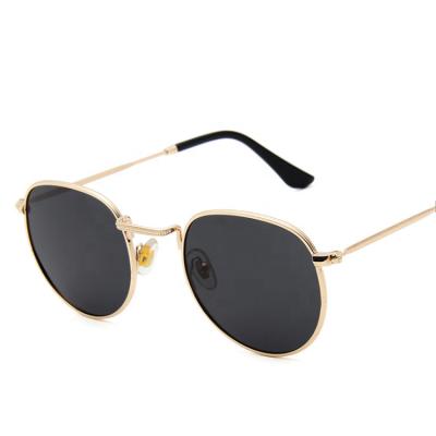 China 2019 Hot Selling Eyewear Trade Mocoo Polarized Retro Luxury Vintage Round Sun Glasses Logo Metal Sunglasses Custom Made For Women for sale