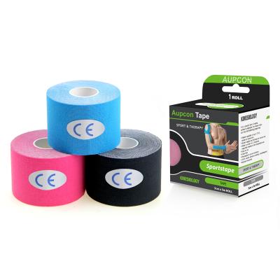 China 95% Cotton + 5% Spandex Aupcon Pain Relief Body Training Adhesive Kinesiology Tape For Muscles for sale