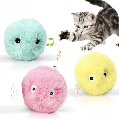 China Realistic Animal Chirping Sounds Kitten Catnip Hunting Toys With Stuffed Fluffy Balls Viable Cat Ball Toys Interactive Chirping for sale