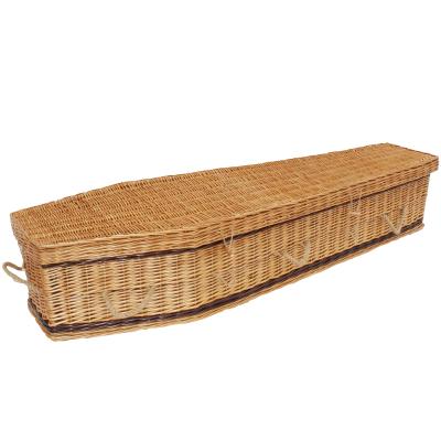 China European style adult burial wicker caskets for sale