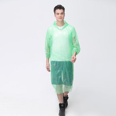 China Wholesale Bachelor Rainwear Fashion OEM Customized Various Color PE Rain Poncho Disposable Raincoat Adult for sale