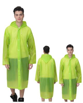 China Non-disposable Colorful Raincoat Single Shopper Size Eva Material Raincoat Outdoor Raincoat for sale