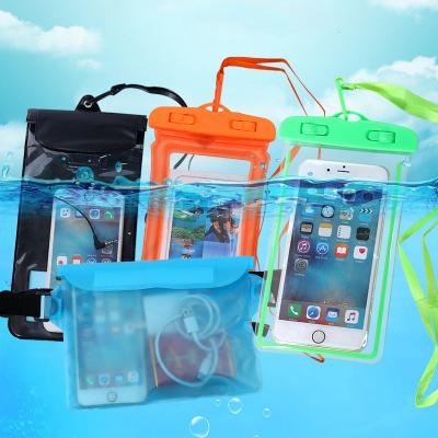 China Leadingplus PVC Water Proof Phone Pouch Case Waterproof Luminous Bicycle Swim Rafting Mobile Phone Waterproof Bag for sale