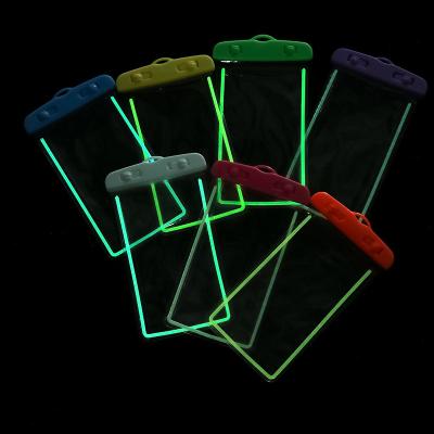 China PVC Mobile Phone Bag Waterproof Outdoor Swimming Diving Transparent Luminous Waterproof Pouch for sale