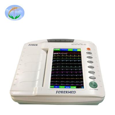 China On-site inspection color LCD medical electrocardiograph, simultaneous printing of 12 electrocardiograms on the same screen for sale