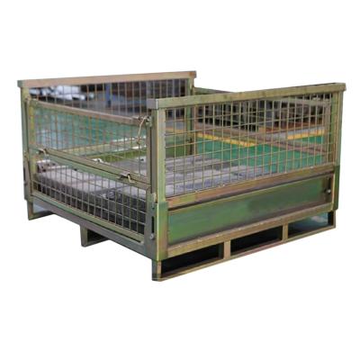 China Customized Heavy Duty Foldable Wire Mesh Container Warehouse Equipment 200-2000kg for sale