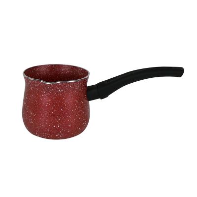 China Sustainable Mini Red Non Stick Aluminum Marble Turkish Coffee Pot Te koop