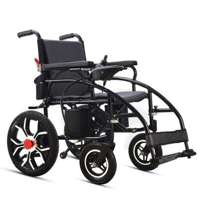 China Patients Two Motors Steel Folding Portable Handicapped Electric Wheelchair for sale