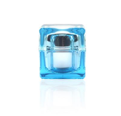 China 50g Natural Acrylic Cosmetic Eye Cream Container Acrylic Jar With Lid For Cream for sale