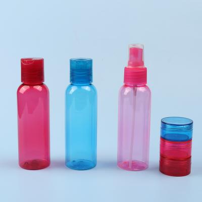 China Custom Colorful Portable Set Cosmetic Empty Bottle Travel Kit Traveling Sets for sale