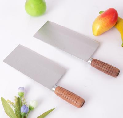 China Sustainable Premium Chinese Kitchen Knife Chopper Stainless Steel Chopping Knife With Wooden Handle for sale