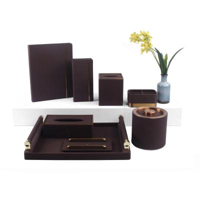 China Factory Direct Sale Durable Black PU Ensures Hotel Amenities Kit Hotel Room Hotel Supplies for sale