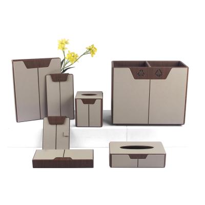 China Factory Made Durable Hotel Room Complete Set Of High End Durable PU Material Hotel Supplies for sale