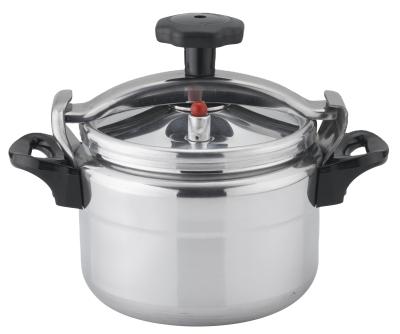 China Sustainable aluminum pressure cooker with mirror polish and bakelite handle for sale