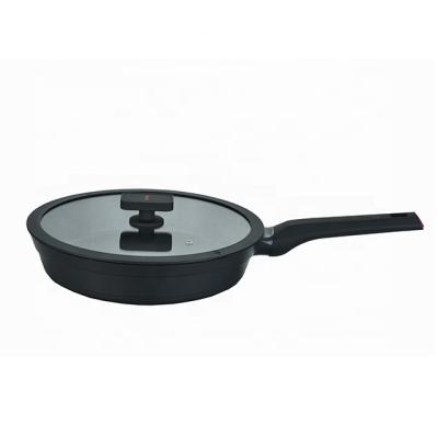 China Die Casting Frying Pan Non Stick Induction Marble Coating Transitional Aluminum Skillet for sale