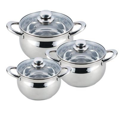 China Good Quality Sustainable Casserole Stainless Steel Pots Cookware Kitchen Cooking Pot for sale