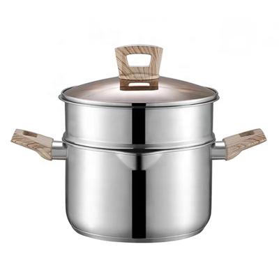 China Sustainable Stainless Steel Soup Pot Kitchen Stainless Steel Casserole for sale