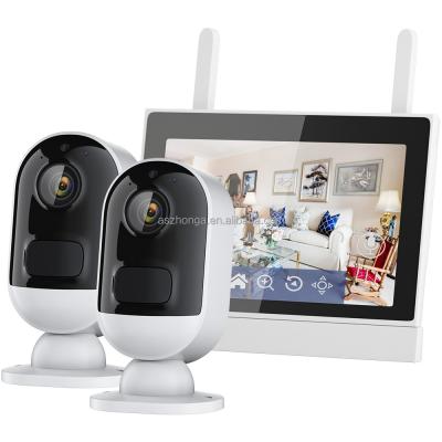 China 2/4CH NIGHT VISION Security Home Surveillance CCTV Battery Camera 3MP WiFi Mini Smart Wireless Ip Network 7 Inch LCD Monitor Nvr Kit en venta