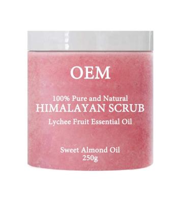 China Himalayan Pink Exfoliating Exfoliator OEM Pure Natural Salt Body Scrub for sale