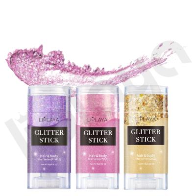 China Glare Body Makeup / Party Disco Hair Glitter Stick For Girl for sale